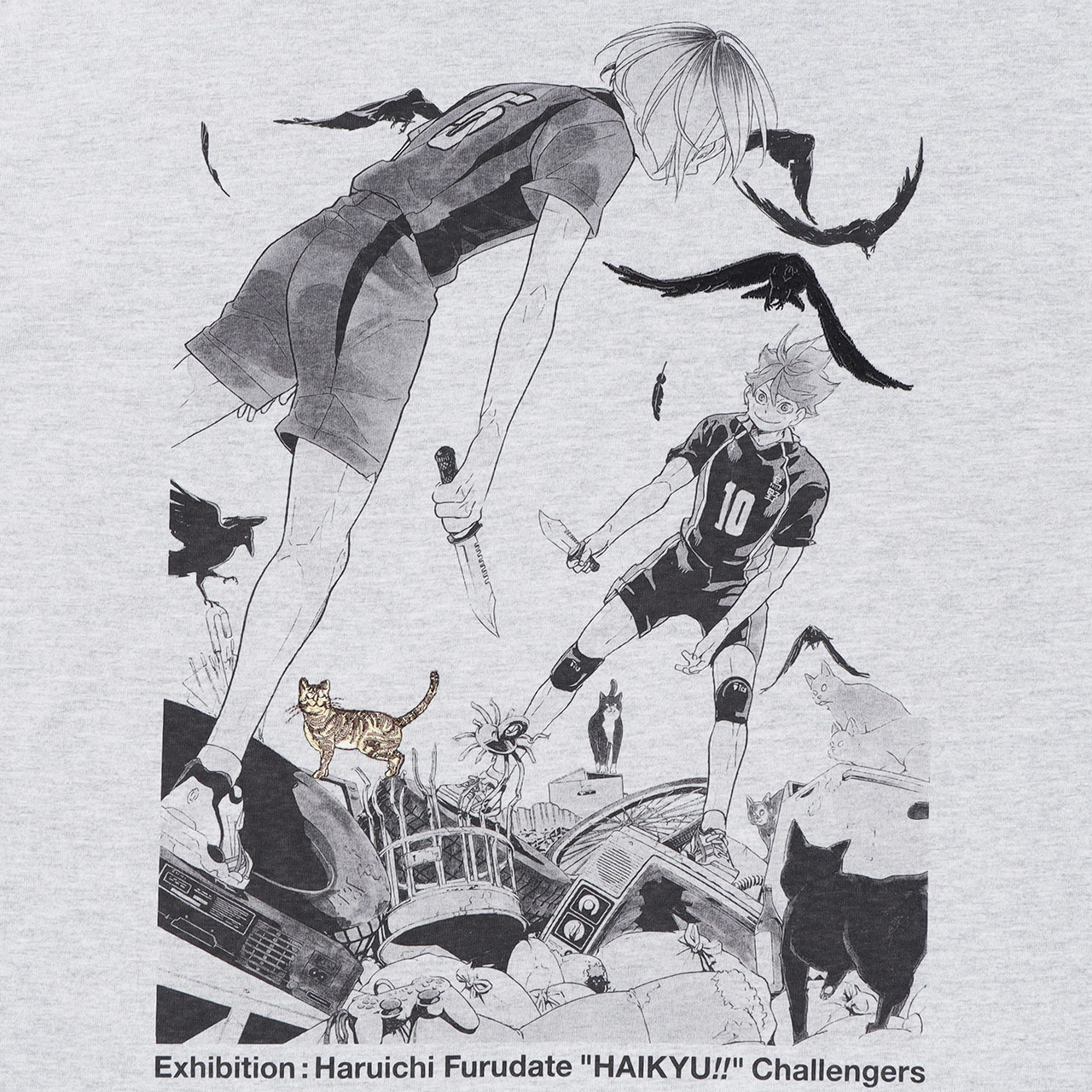 ゴミ捨て場の決戦イラストTee フリーサイズ 